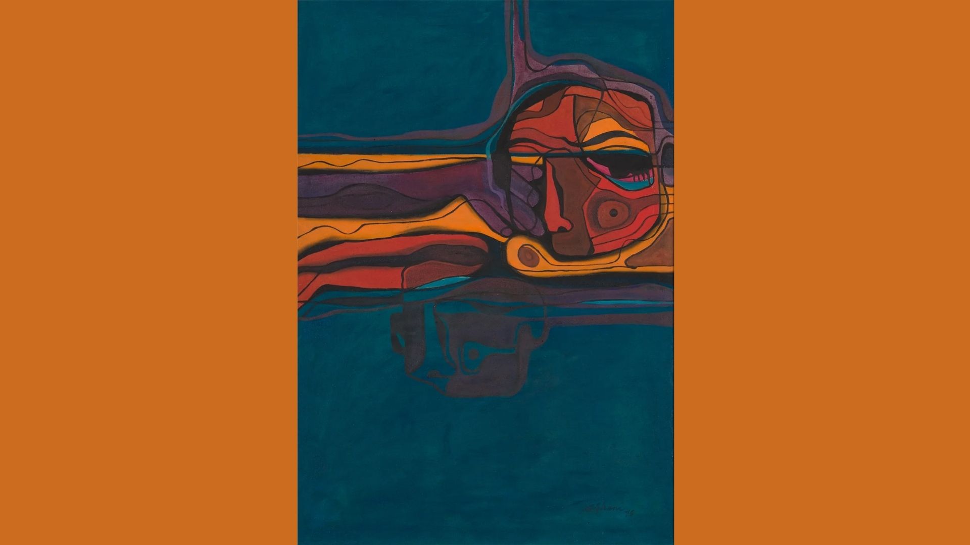 The Face in Meditation (1975) by Abdul Ghani Hamid