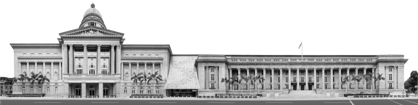 Front view of former Supreme Court and City Hall buildings