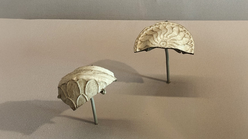 White porcelain jarlet and lid, c. 1300s.