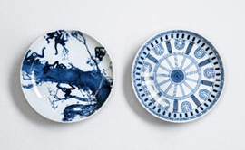 Supermama Singapore Blue plates