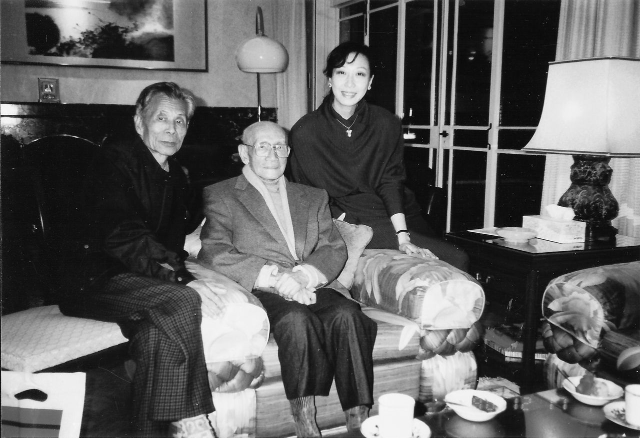 Photograph of Wu Guanzhong, Lin Fengmian and Feng Yeh