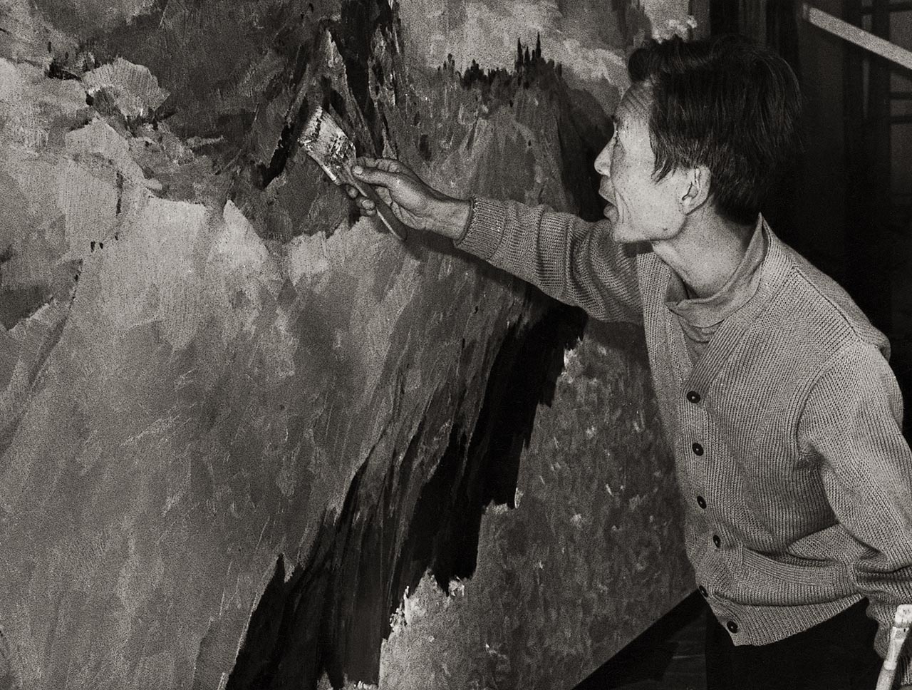 Photograph of Wu Guanzhong painting "长江三峡"