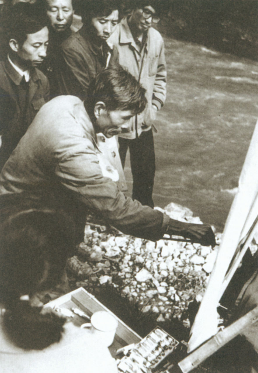Photograph of Wu Guanzhong painting in Shidu, Beijing
