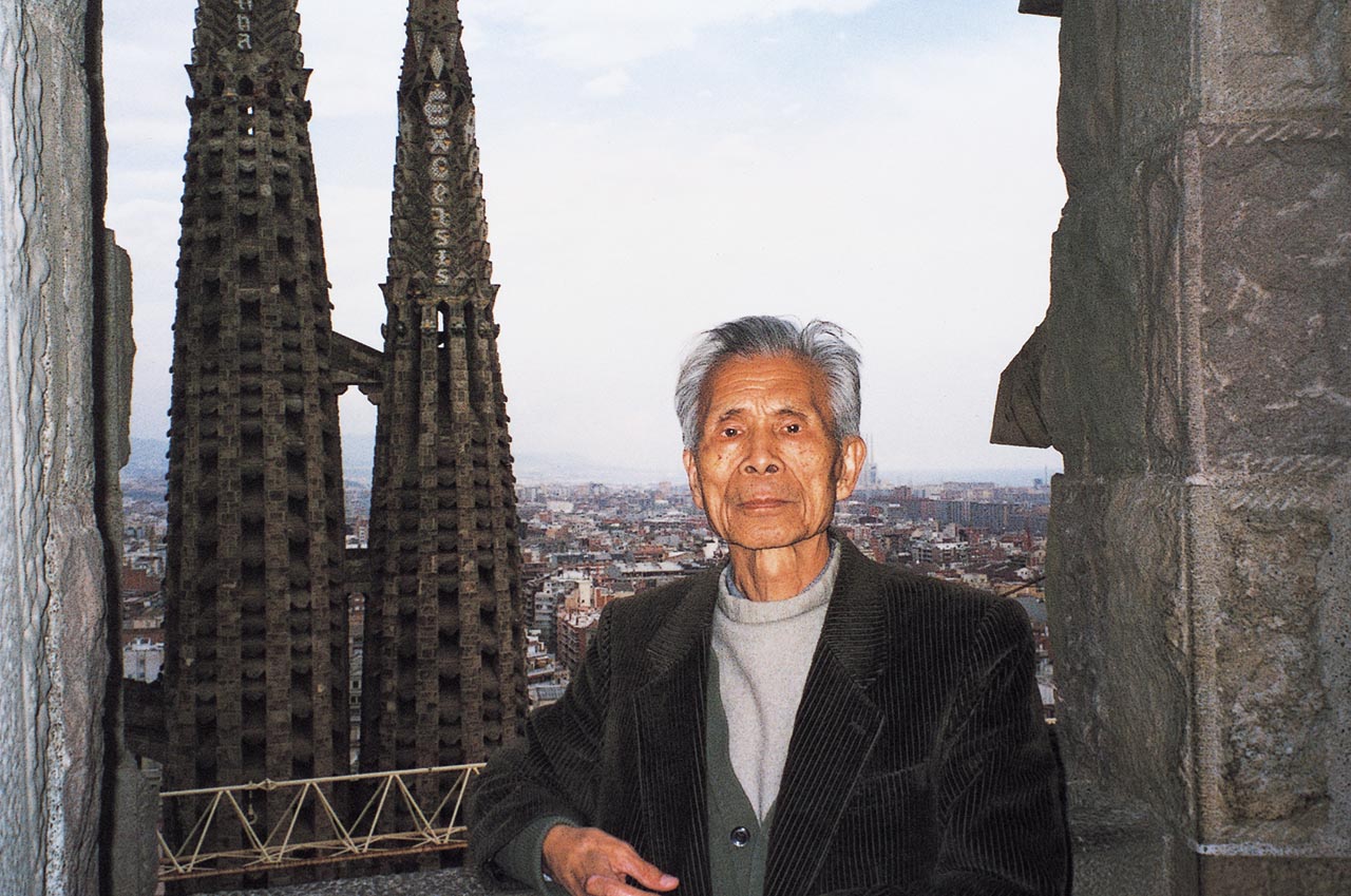 Photograph of Wu Guanzhong in Barcelona