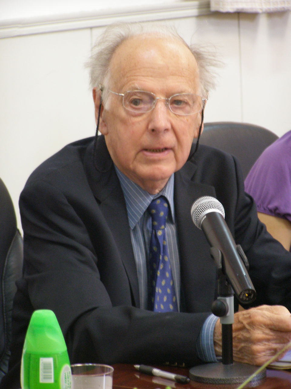 Photograph of Michael Sullivan speaking at 紫禁城里的东西方艺术对话