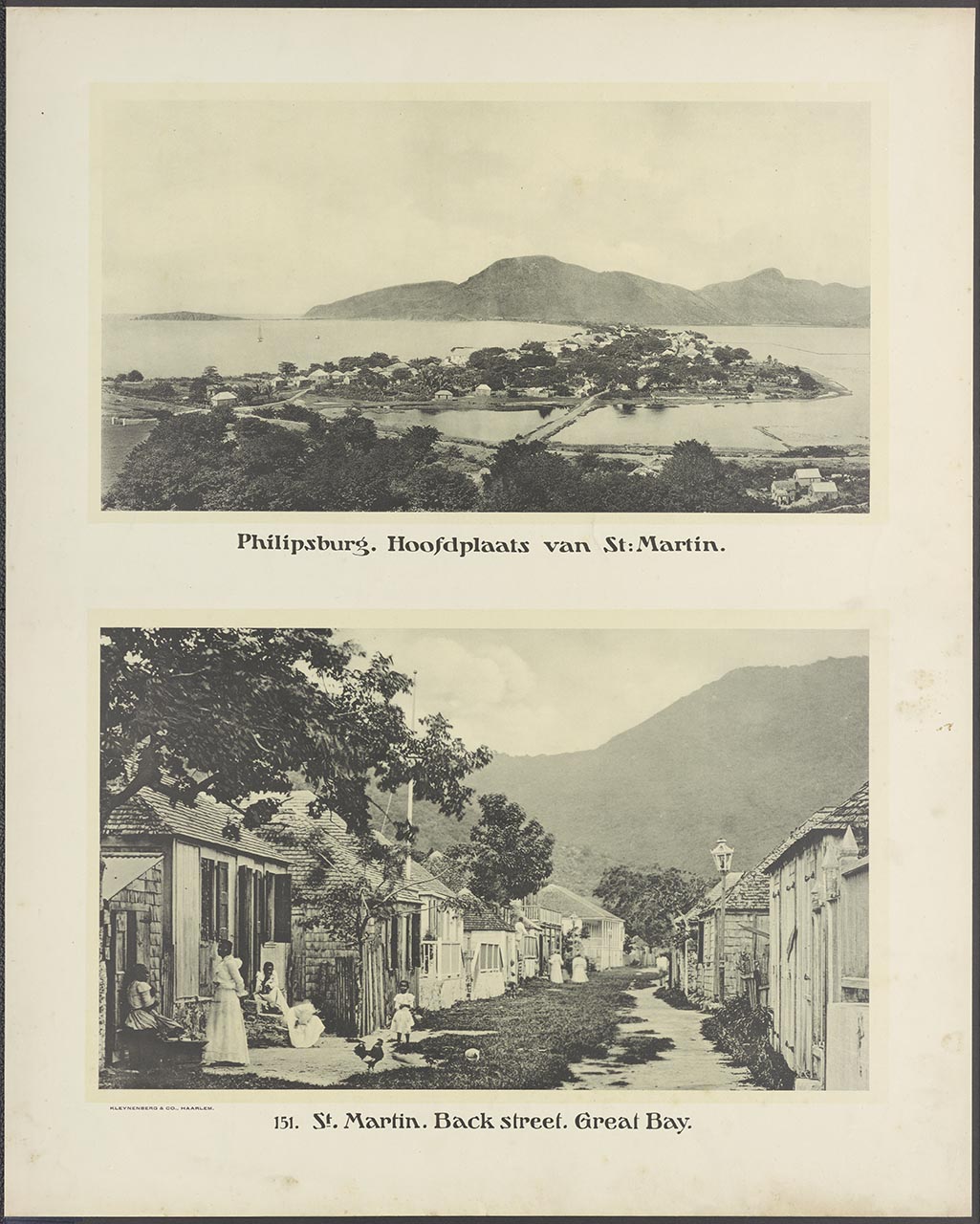 151. Philipsburg. Hoofdplaats van St: Martin. | St. Martin. Black street. Great Bay.