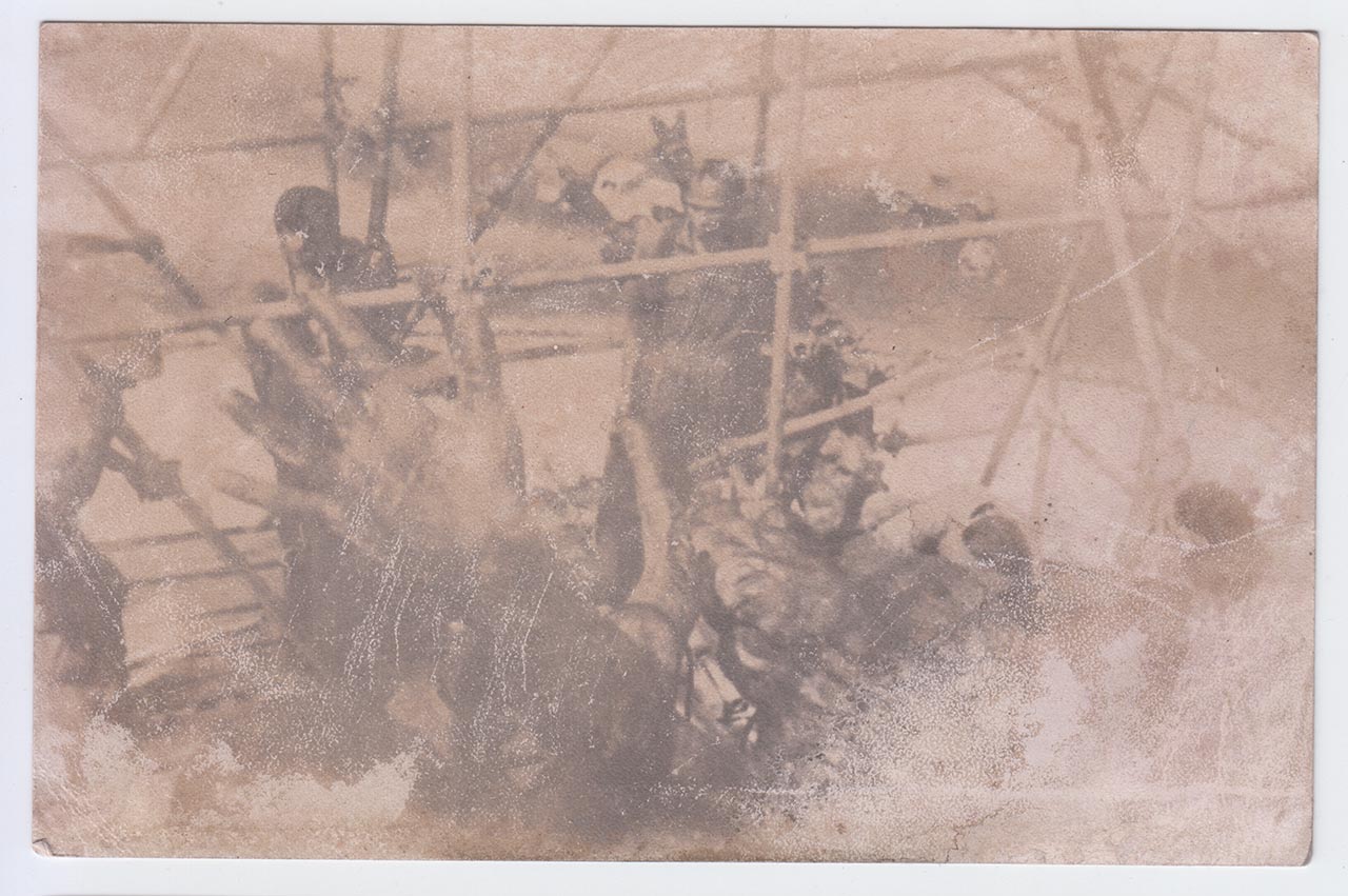 Photographic documentation of the construction process for "Pembebasan Irian Barat" by Edhi Sunarso