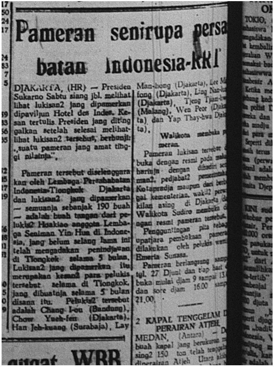 Pameran Seni Rupa Persahabatan Indonesia - RRT (RRC)