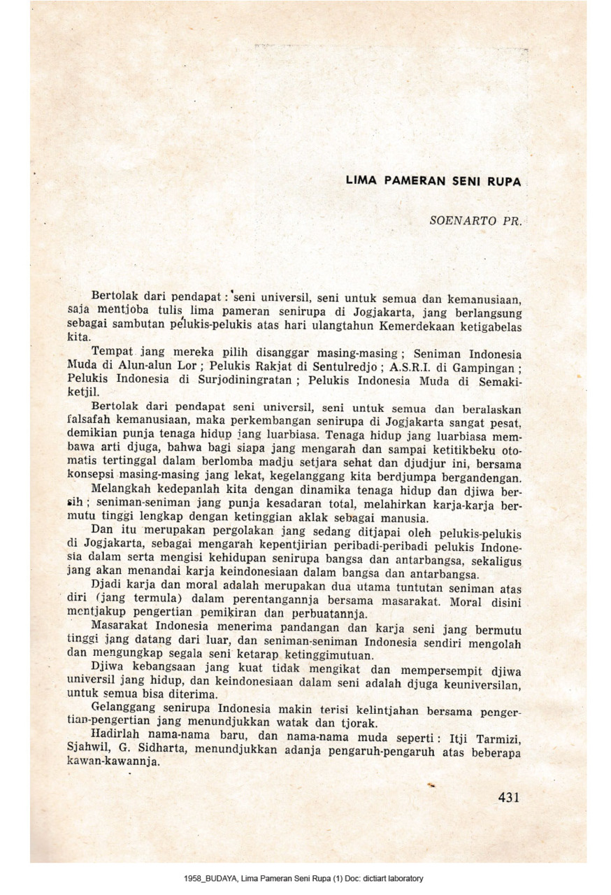 Lima Pameran Seni Rupa