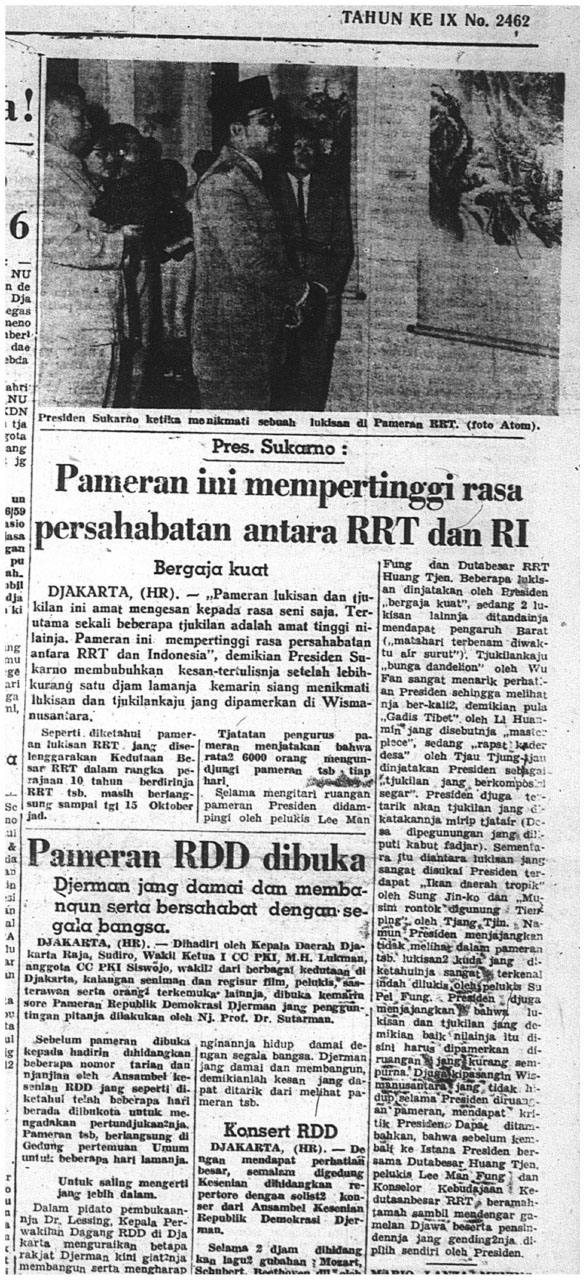 Presiden Sukarno: Pameran Ini Mempertinggi Rasa Persahabatan Antara RRT dan RI
