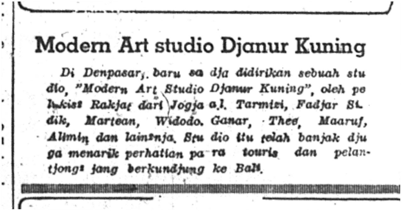 Modern Art Studio Djanur Kuning