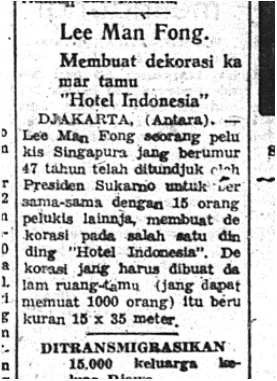 Lee Man Fong Membuat Dekorasi Kamar Tamu Hotel Indonesia