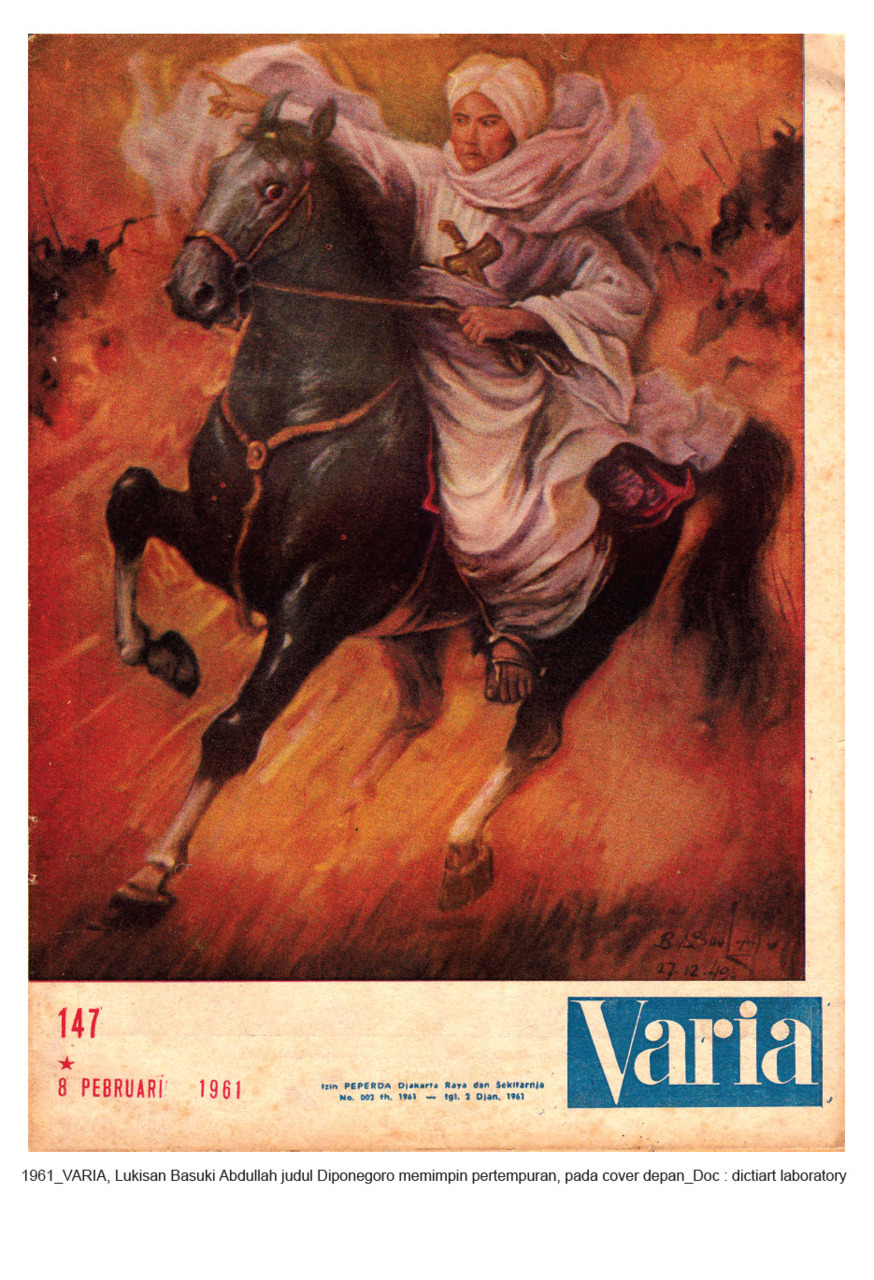 Lukisan Basoeki Abdullah di Sampul Majalah Varia