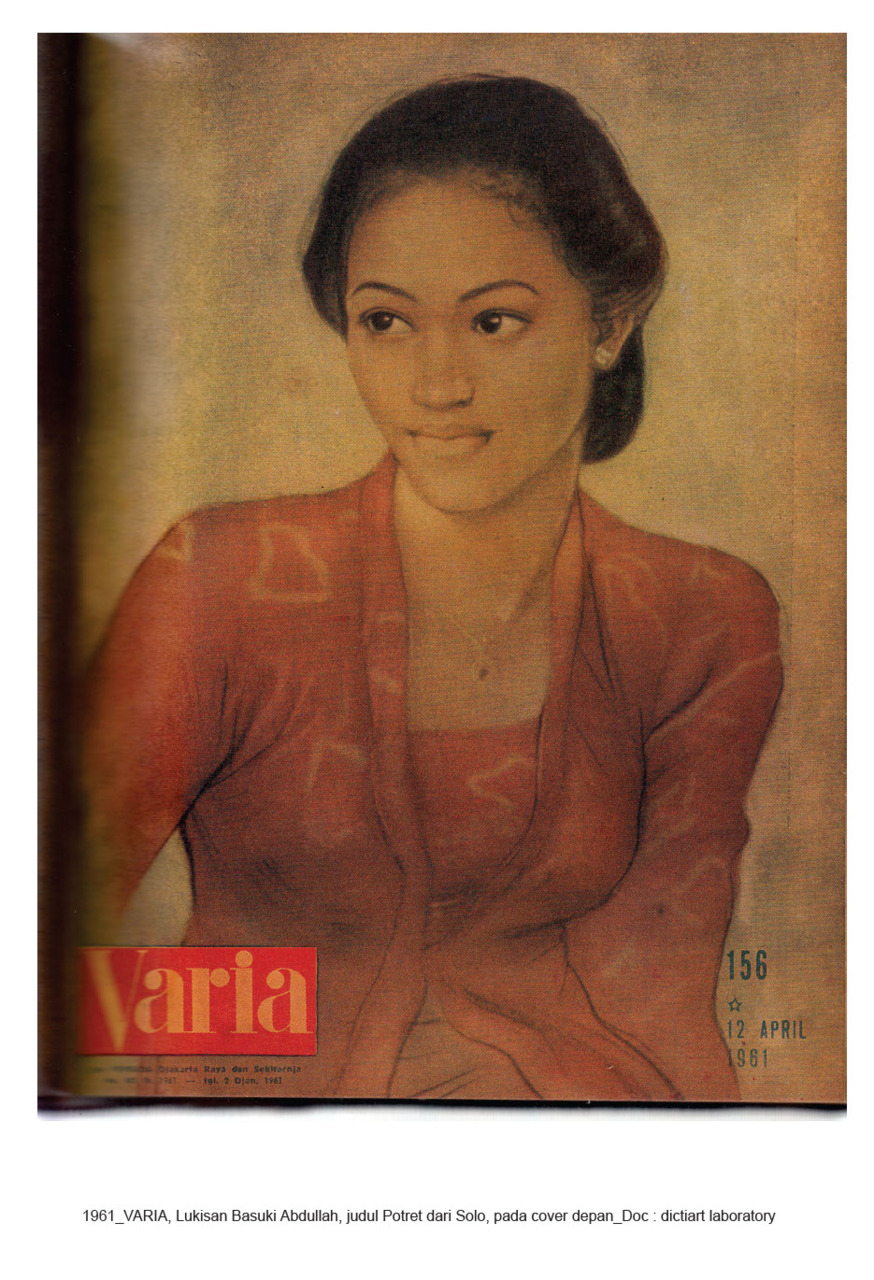 Lukisan Basoeki Abdullah di Sampul Majalah Varia