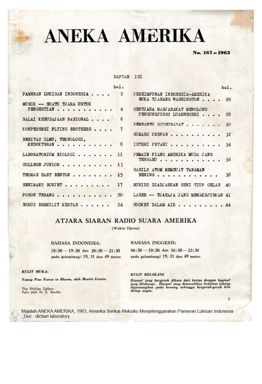 Amerika Serikat-Meksiko Menjelenggarakan Pameran Lukisan Indonesia