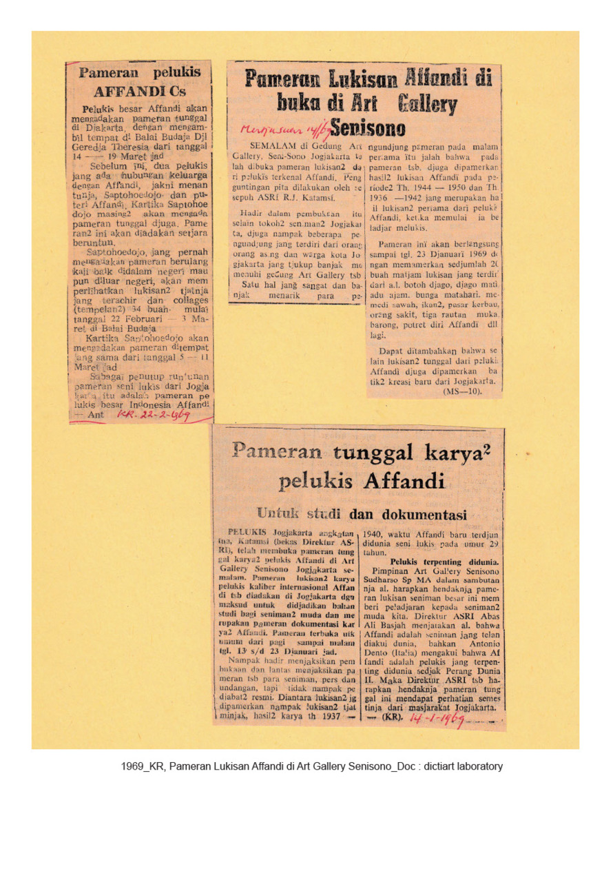 Pameran Lukisan Affandi Dibuka di Art Gallery Senisono