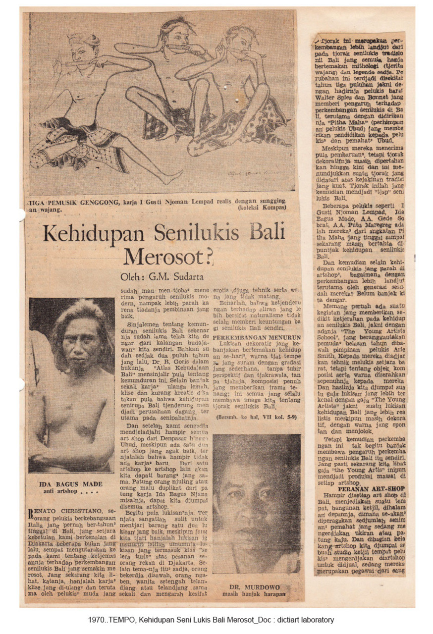 Kehidupan Seni Lukis Bali Merosot