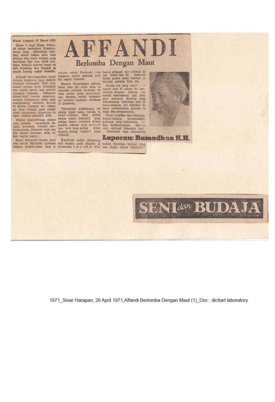 Affandi Berlomba dengan Maut