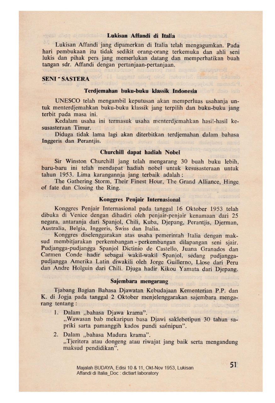 Lukisan Affandi di Italia