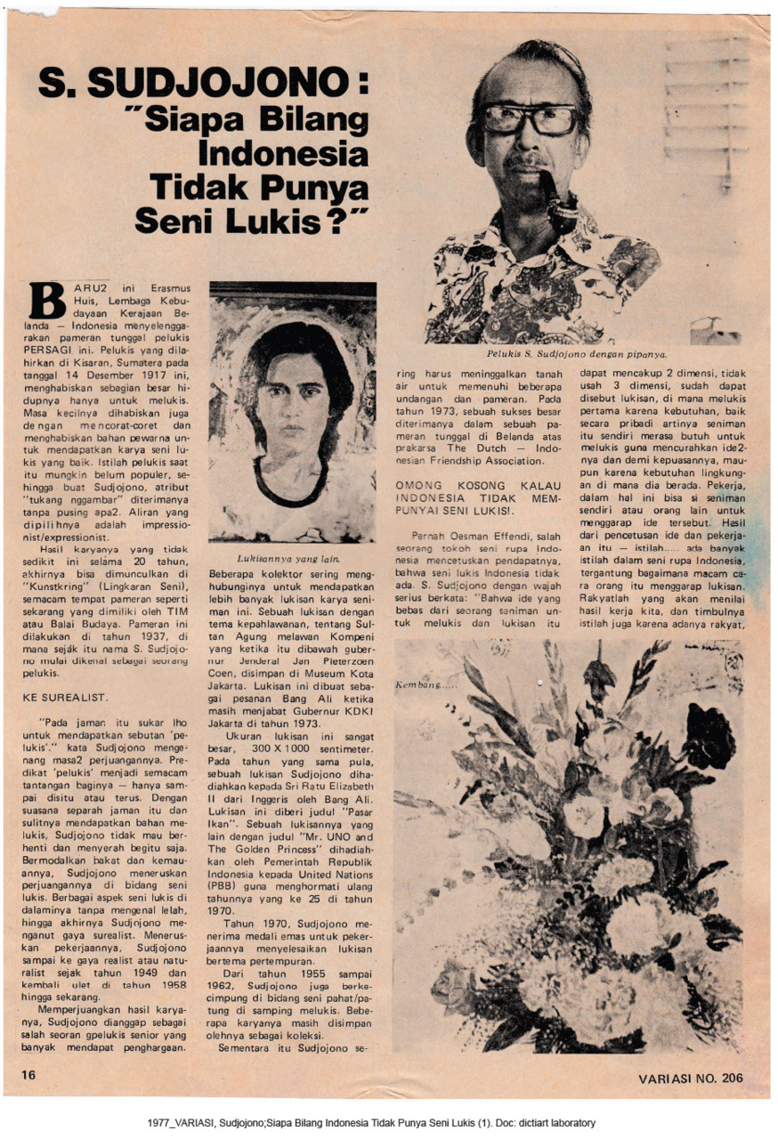 S. Sudjojono: Siapa Bilang Indonesia Tidak Punya Seni Lukis?