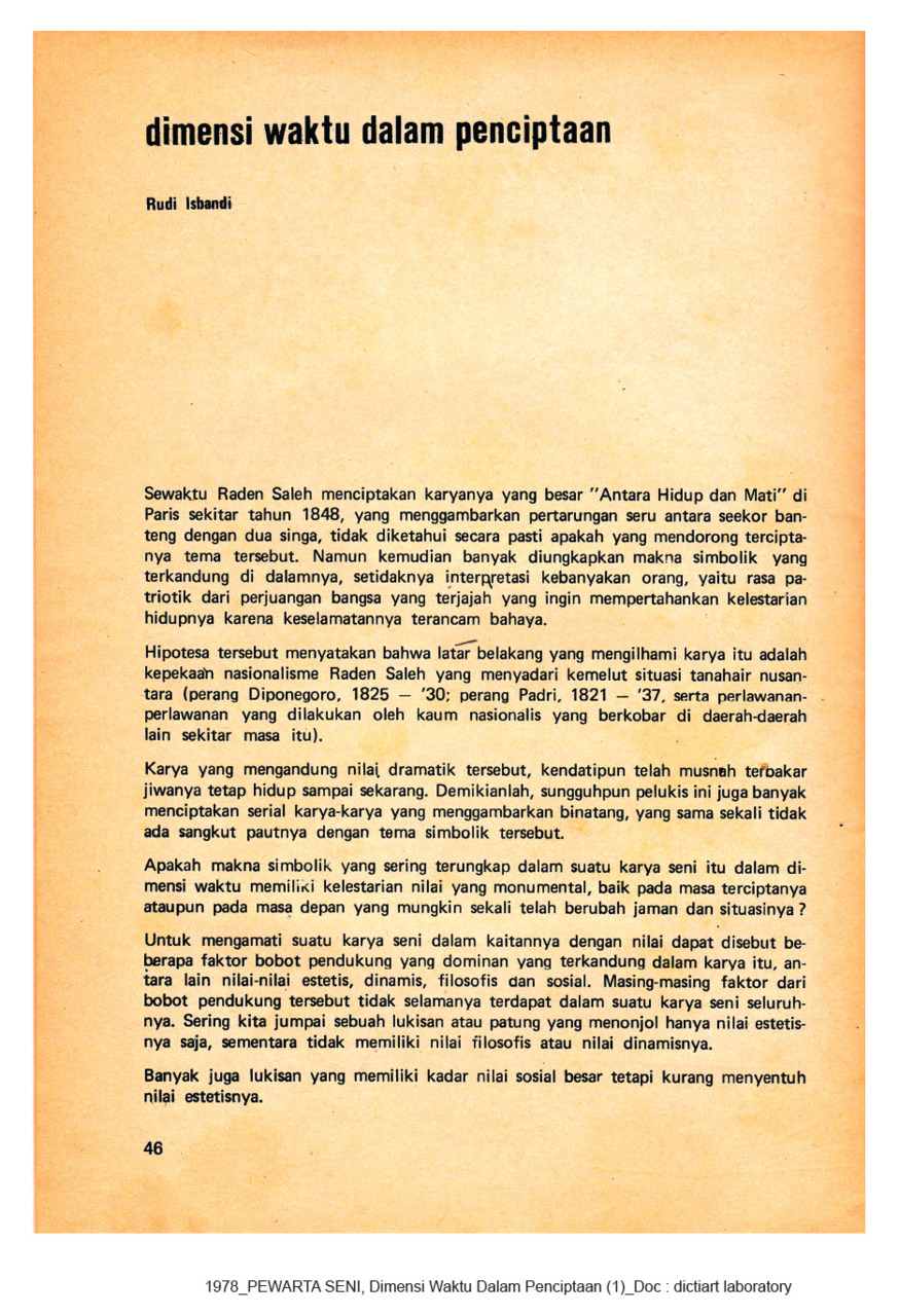 Dimensi Waktu Dalam Penciptaan