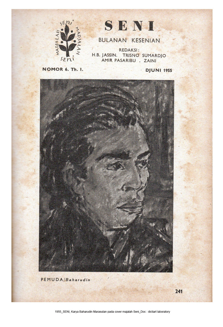 Baharudin Marasutan's work on the cover of Seni