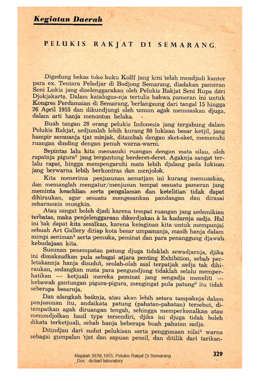 Pelukis Rakjat di Semarang
