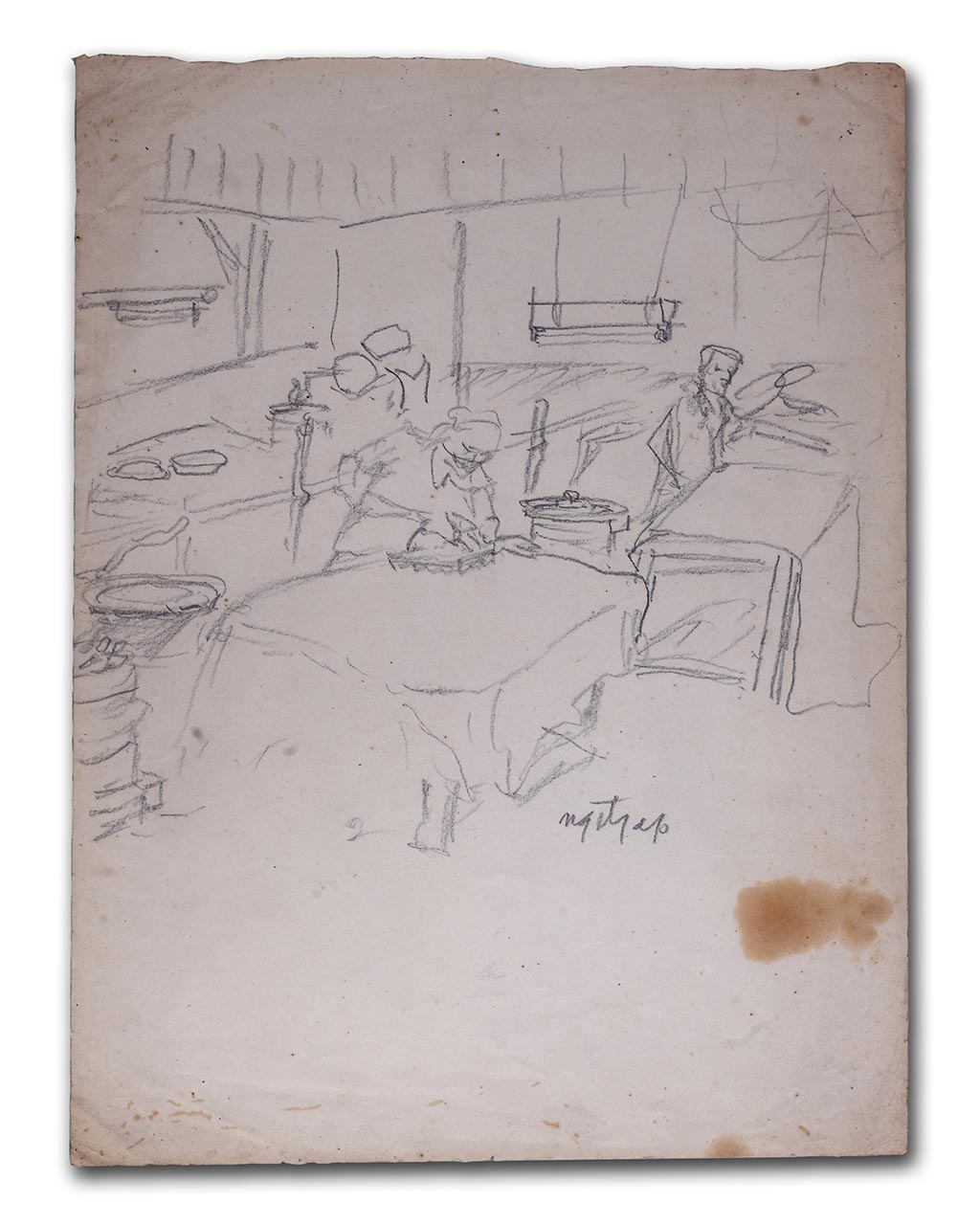 Sudjojono's sketch (pencil)