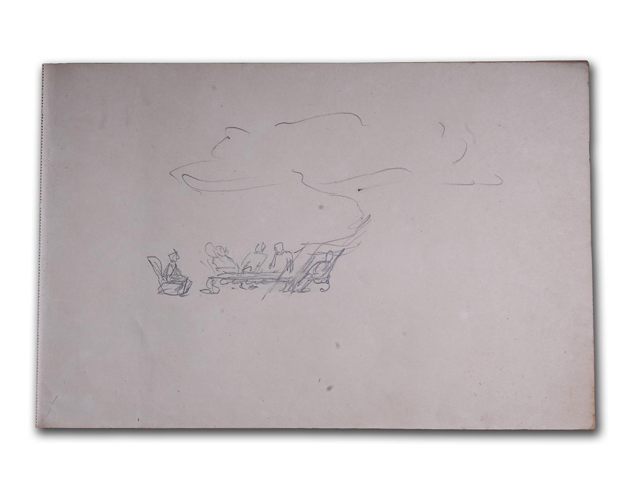 S. Sudjojono's sketch in pencil