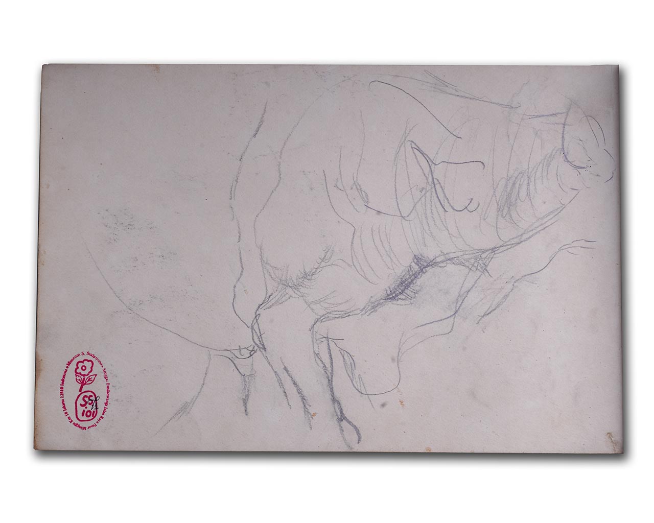 S. Sudjojono's sketch in pencil