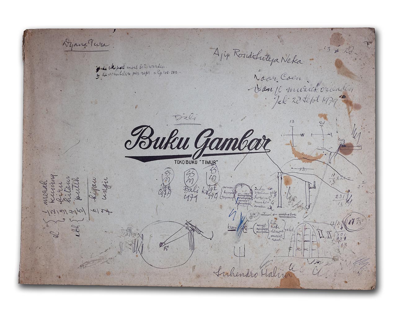 S. Sudjojono's sketchbook cover