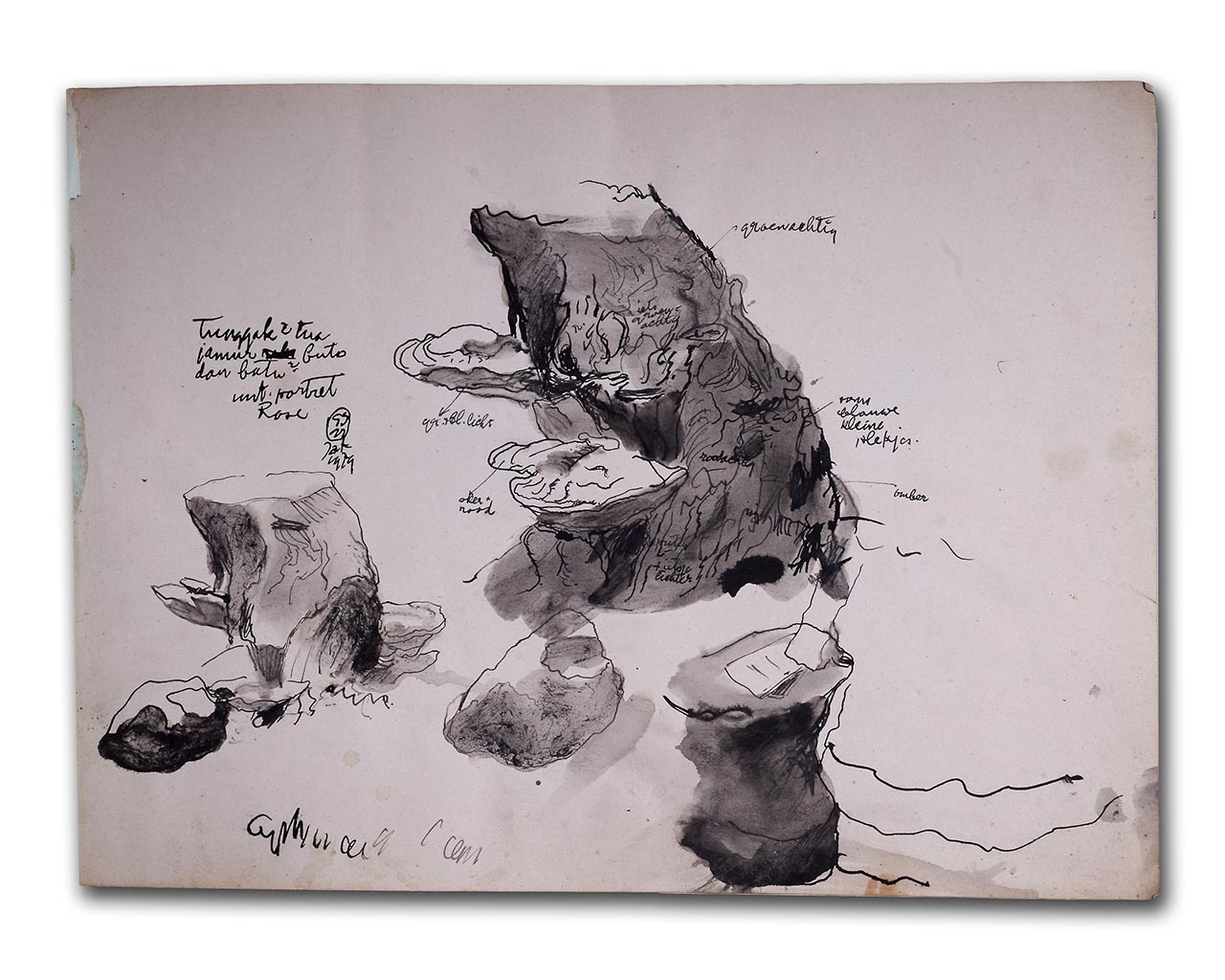 S. Sudjojono's sketch (ink)