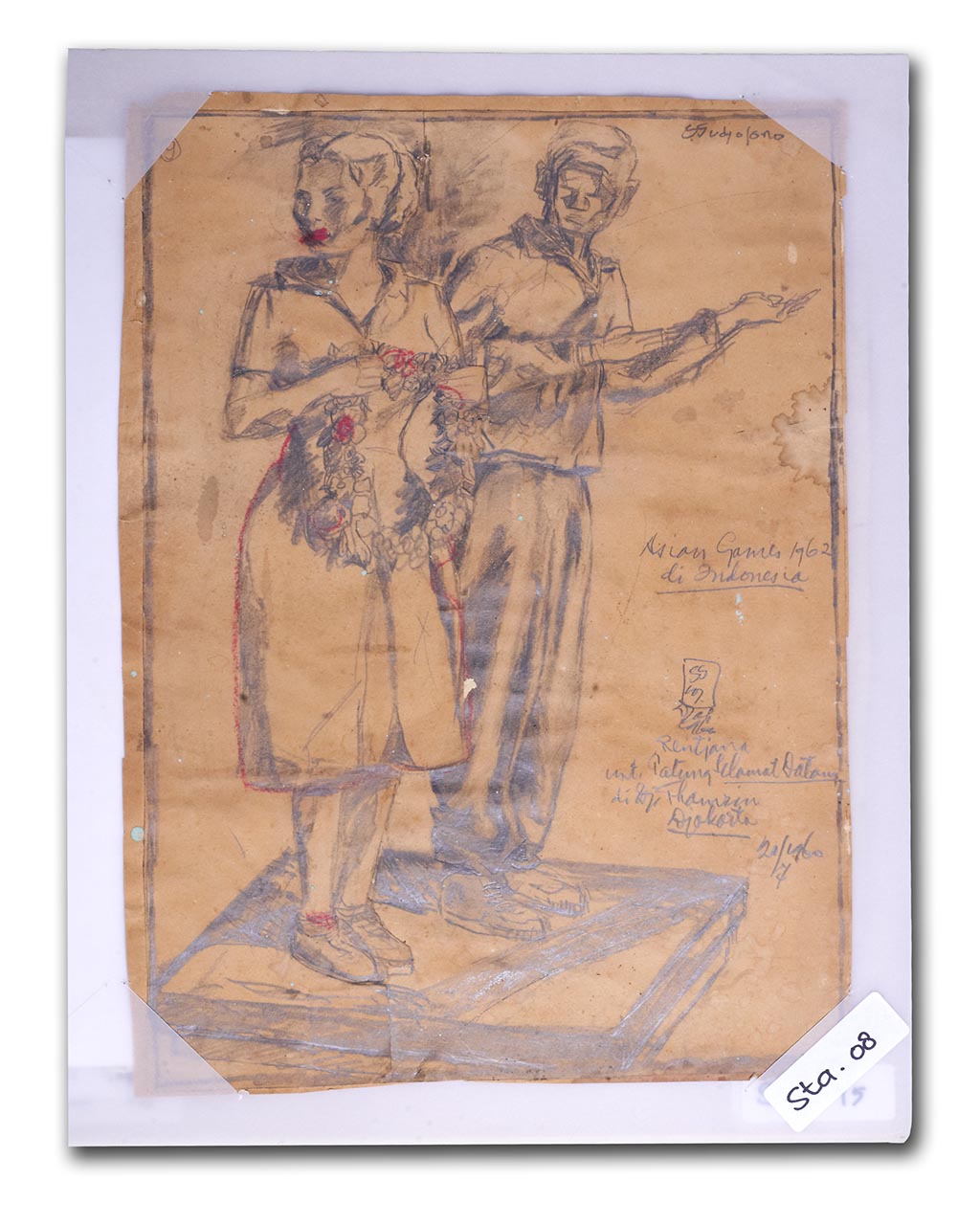 Rentjana Patung Selamat Datang Untuk Asian Games 1962