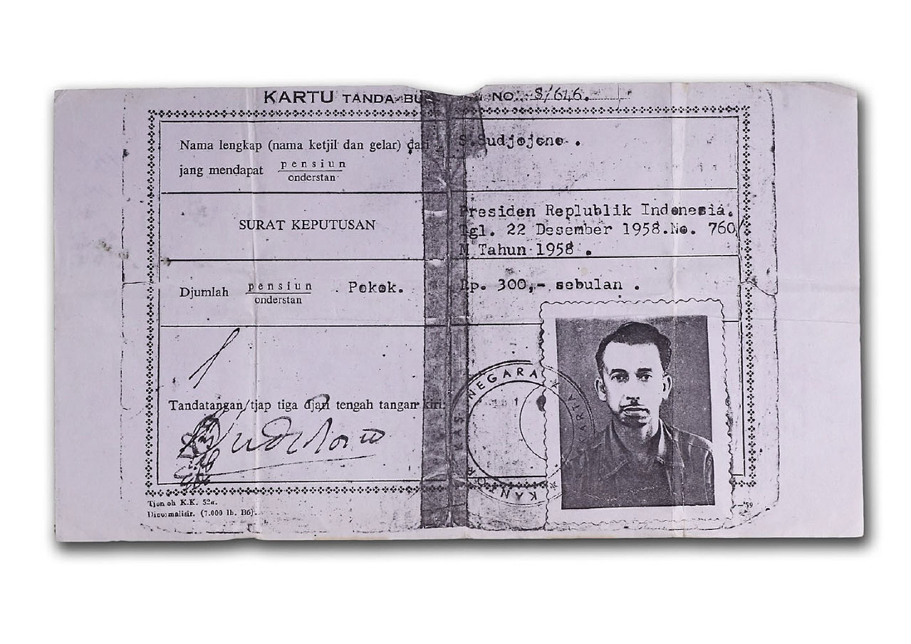 Sudjojono's Pension Card