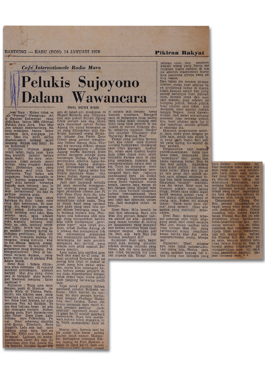 Pelukis Sujoyono Dalam Wawancara