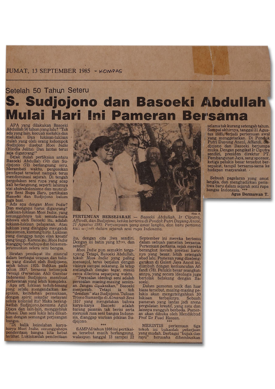 Setelah 50 Tahun Seteru: S. Sudjojono dan Basoeki Abdullah Mulai Hari Ini Pameran Bersama