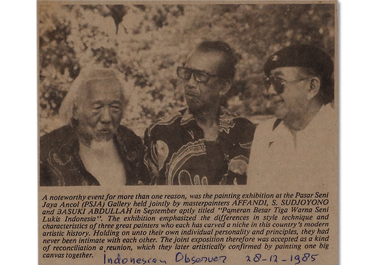 Affandi, S. Sudjojono and Basoeki Abdullah