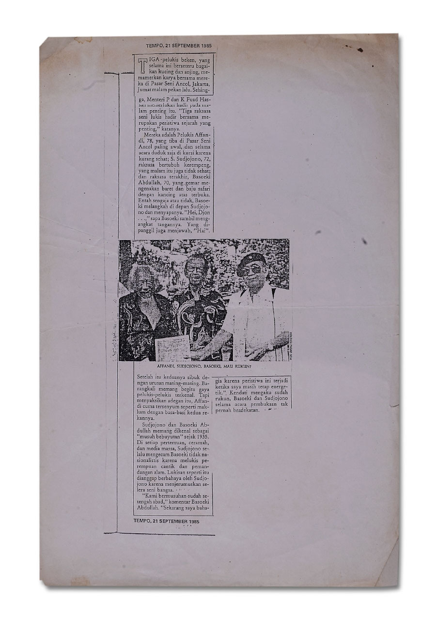 Affandi, S. Sudjojono, Basoeki, Mau Rukun?