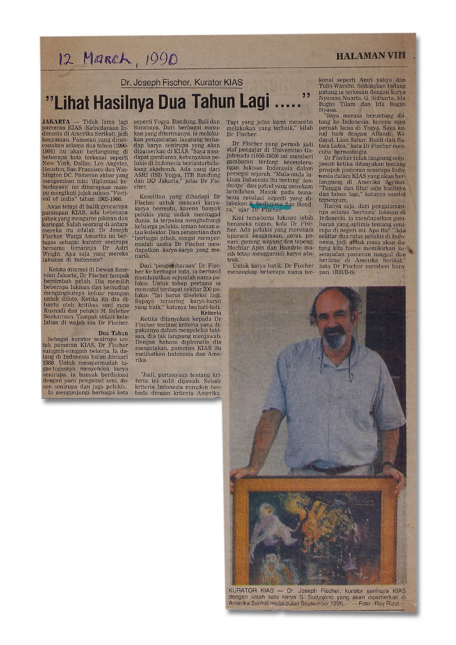 Dr. Joseph Fischer, Kurator KIAS: Lihat Hasilnya Dua Tahun Lagi…