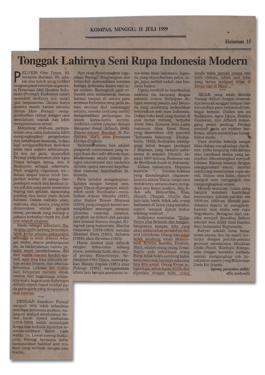 Tonggak Lahirnya Seni Rupa Indonesia Modern