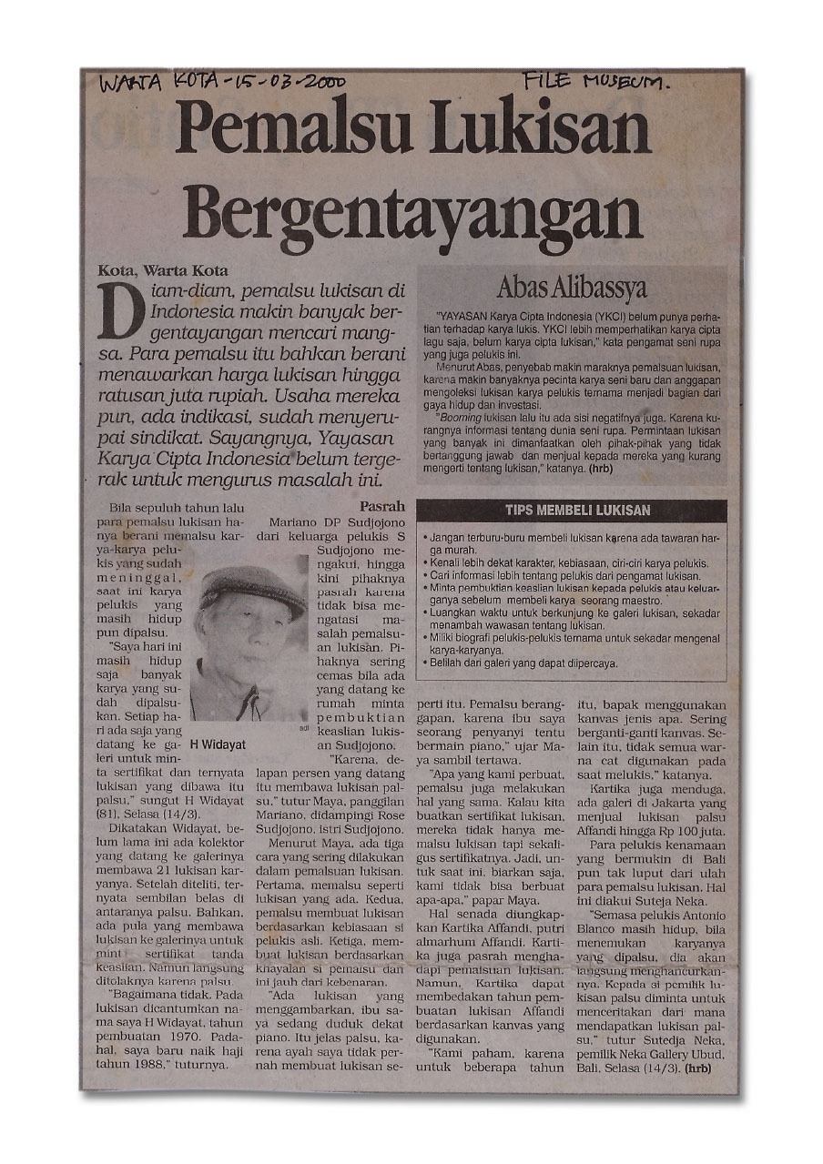 Pemalsu Lukisan Bergentayangan