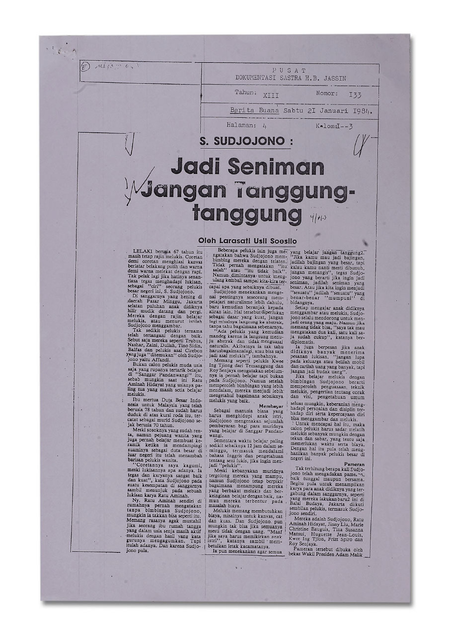 Sudjojono: Jadi Seniman Jangan Tanggung-Tanggung
