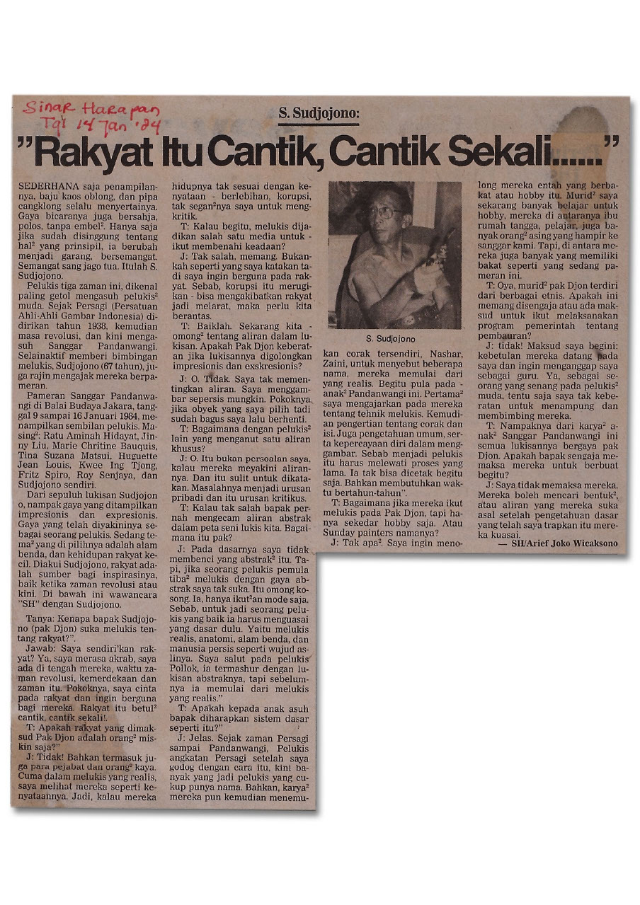S. Sudjojono: Rakyat Itu Cantik, Cantik Sekali…