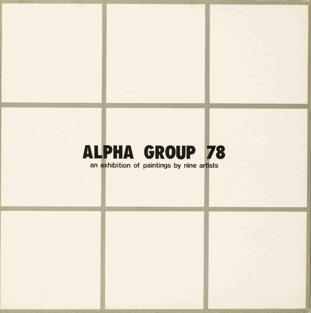 Alpha Group 78 : an exhibition of paintings by nine artists