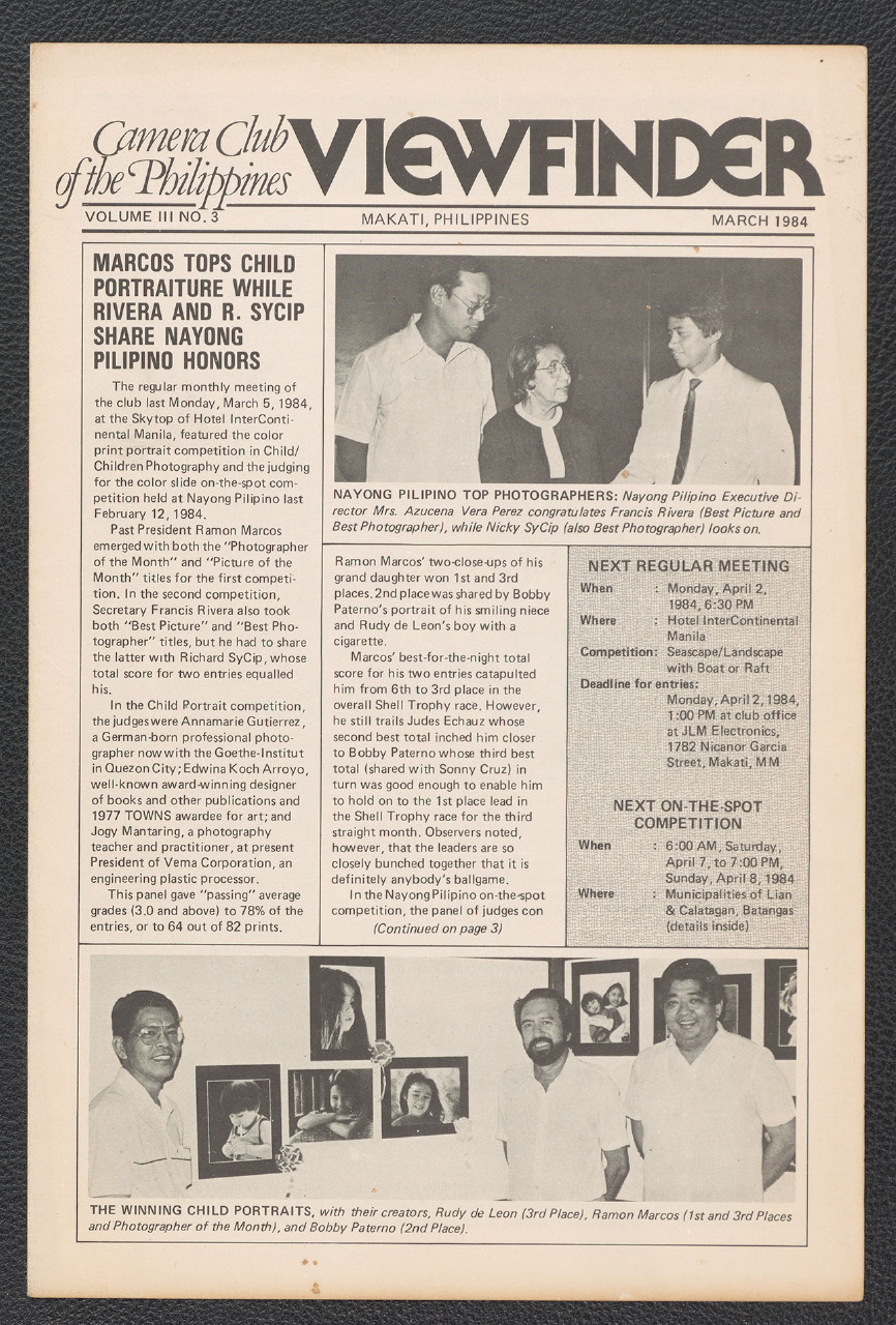 Viewfinder vol. 3 no. 3 (March 1984)