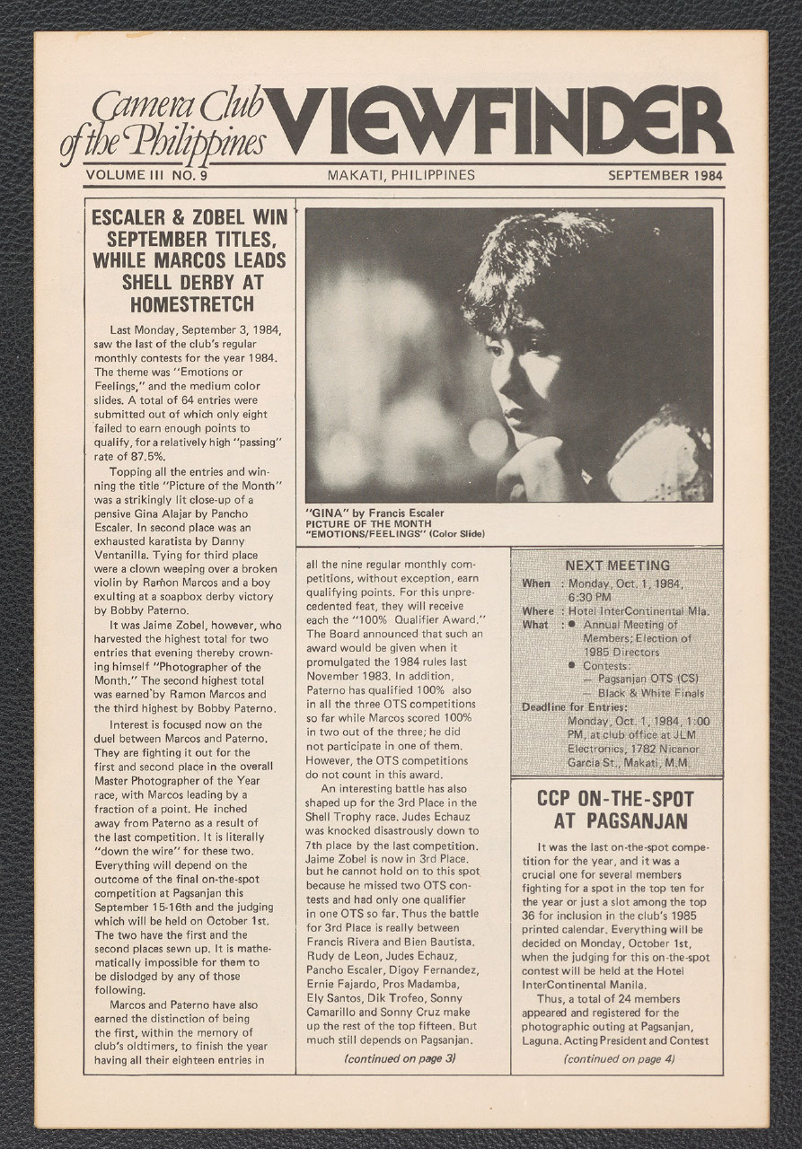 Viewfinder vol. 3 no. 9 (September 1984)