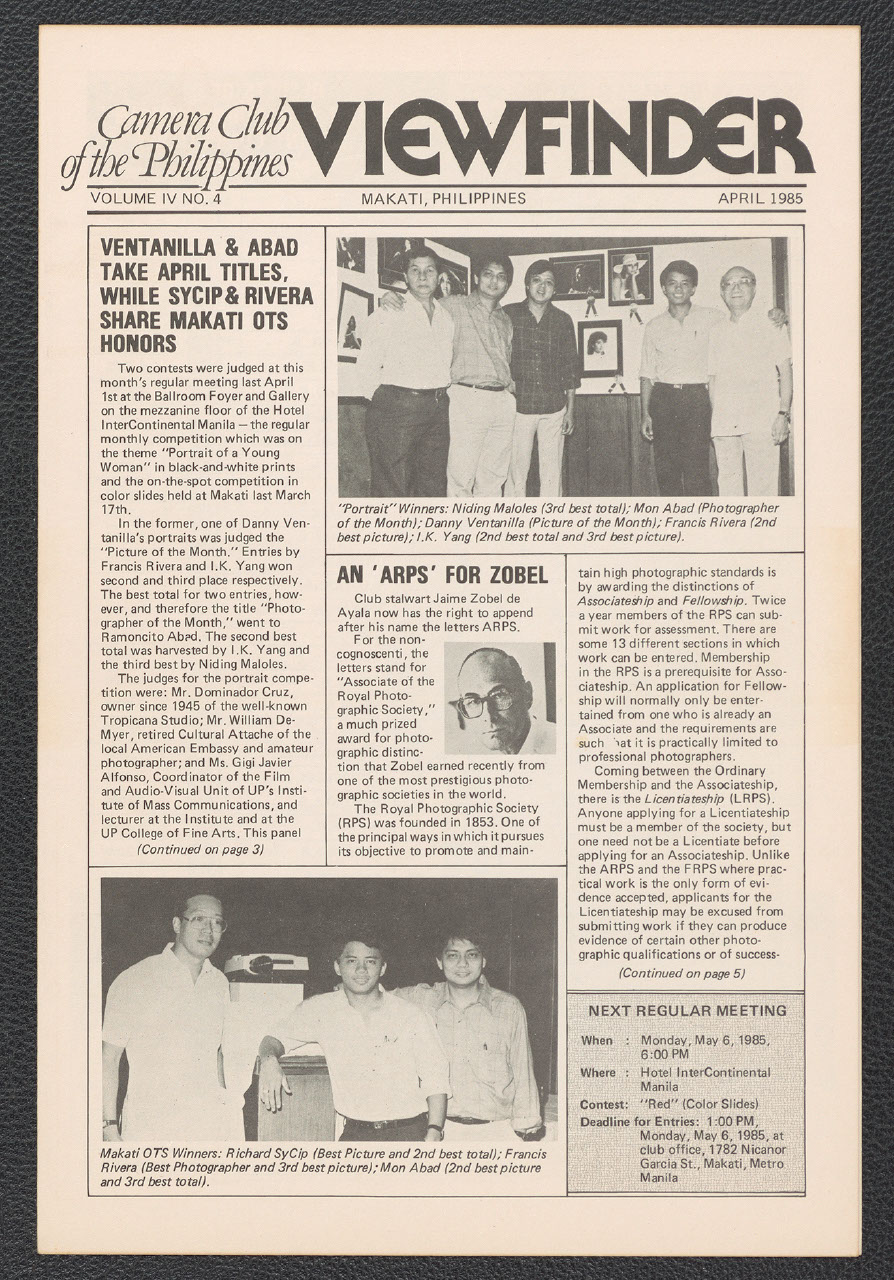 Viewfinder vol. 4 no. 4 (April 1985)