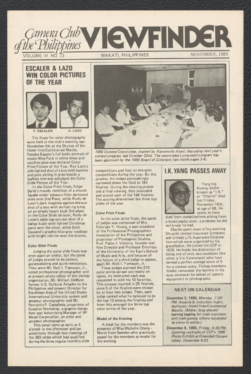 Viewfinder vol. 4. no. 11 (November 1985)