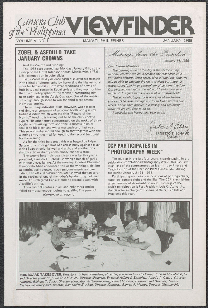 Viewfinder vol. 5. no. 1 (January 1986)