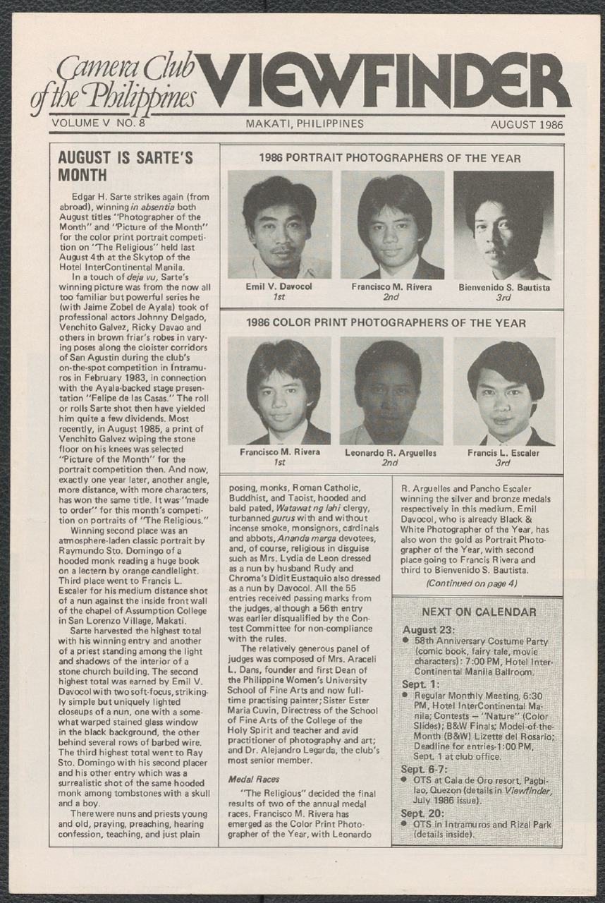 Viewfinder vol. 5 no. 8 (August 1986)